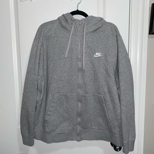 Gray Nike Zip Up Hoodie size XL